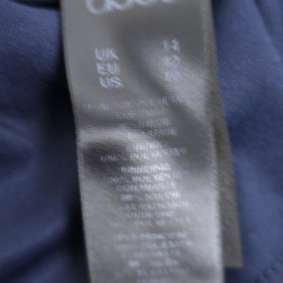 Asos Maternity Ivory Lace Navy Accordion Dress size 10 - Picture 8 of 8